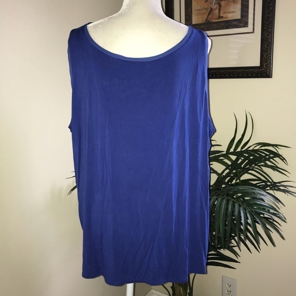 Lane Bryant Sleeveless Draped Front Top 26 / 28 - Picture 3 of 3